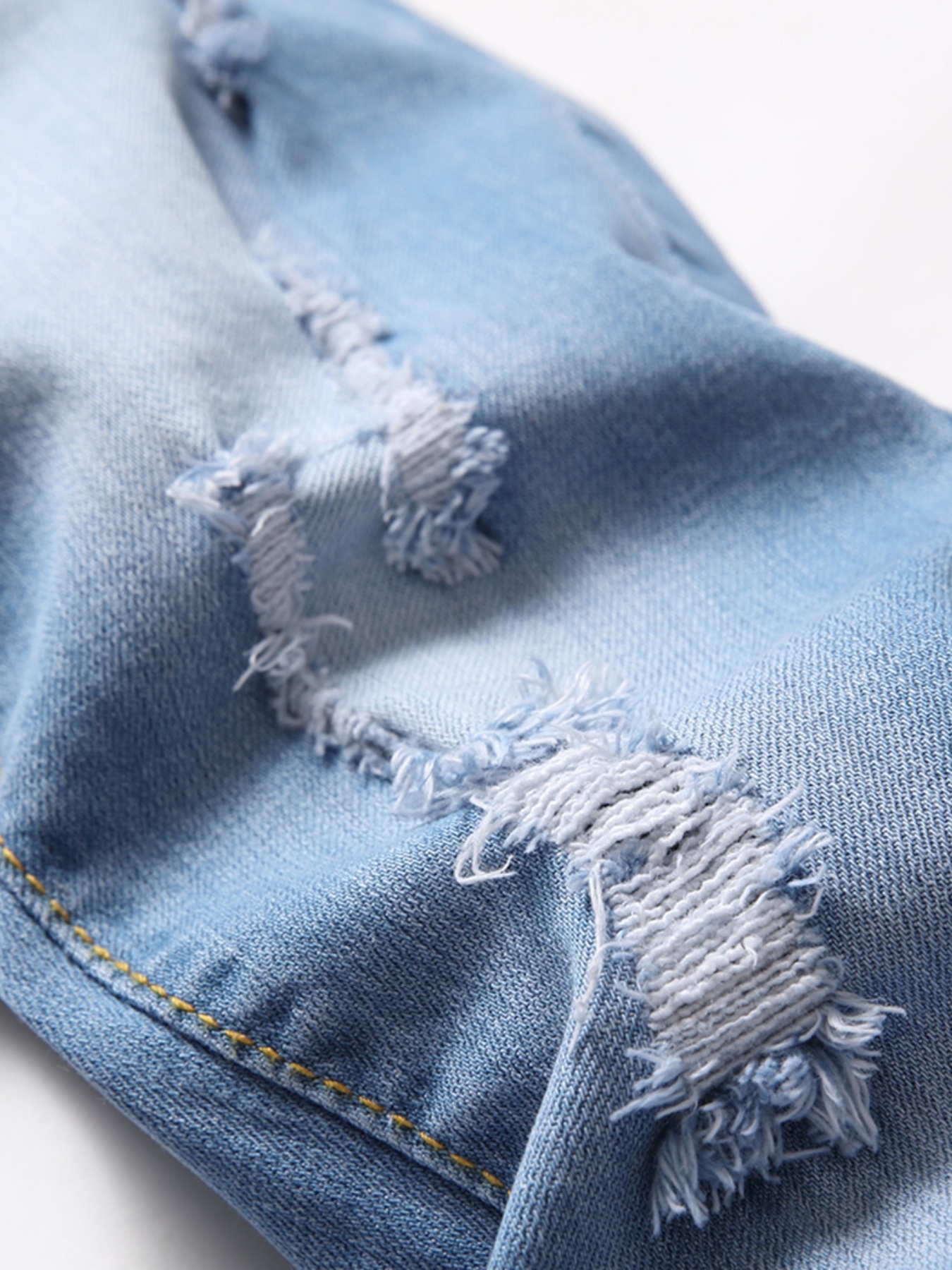 Ragazzi strappati Jeans in denim Pantaloni lunghi dritti Casual  Abbigliamento per bambini