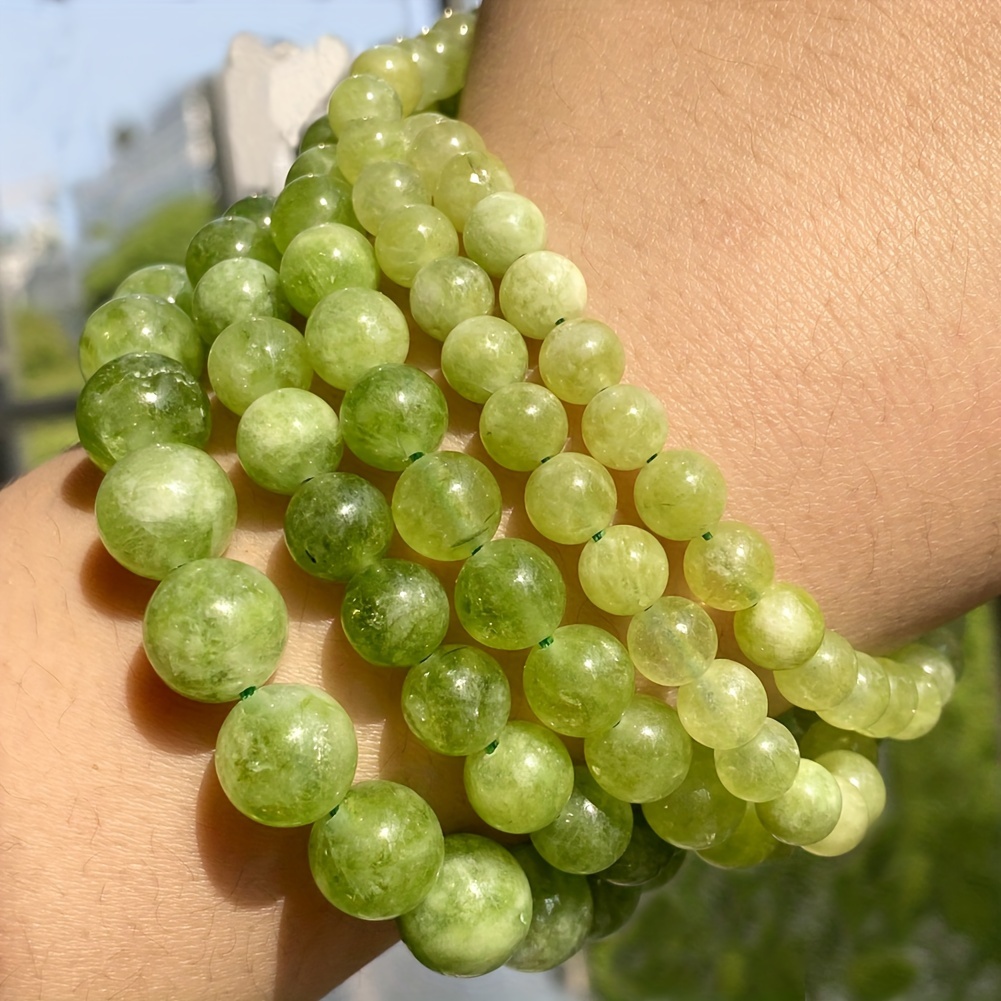 

6mm (0.236") -10mm (0.393")green Peridot Round Beads, For Jewelry Making Diy Bracelets Necklace