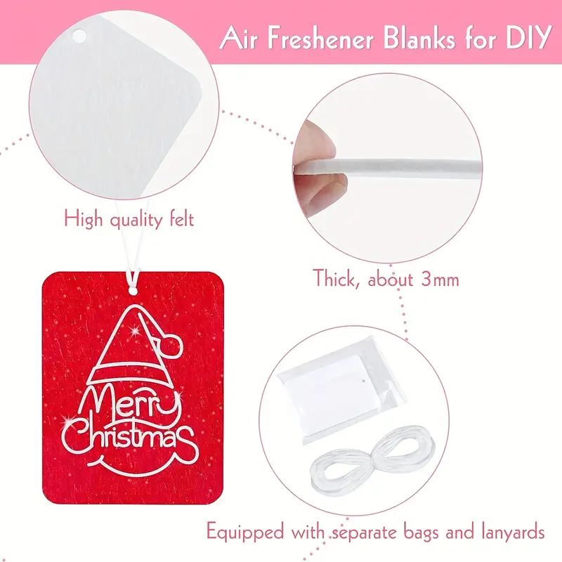 Sublimation Air Freshener Sheets Felt Air Fresheners Blanks - Temu