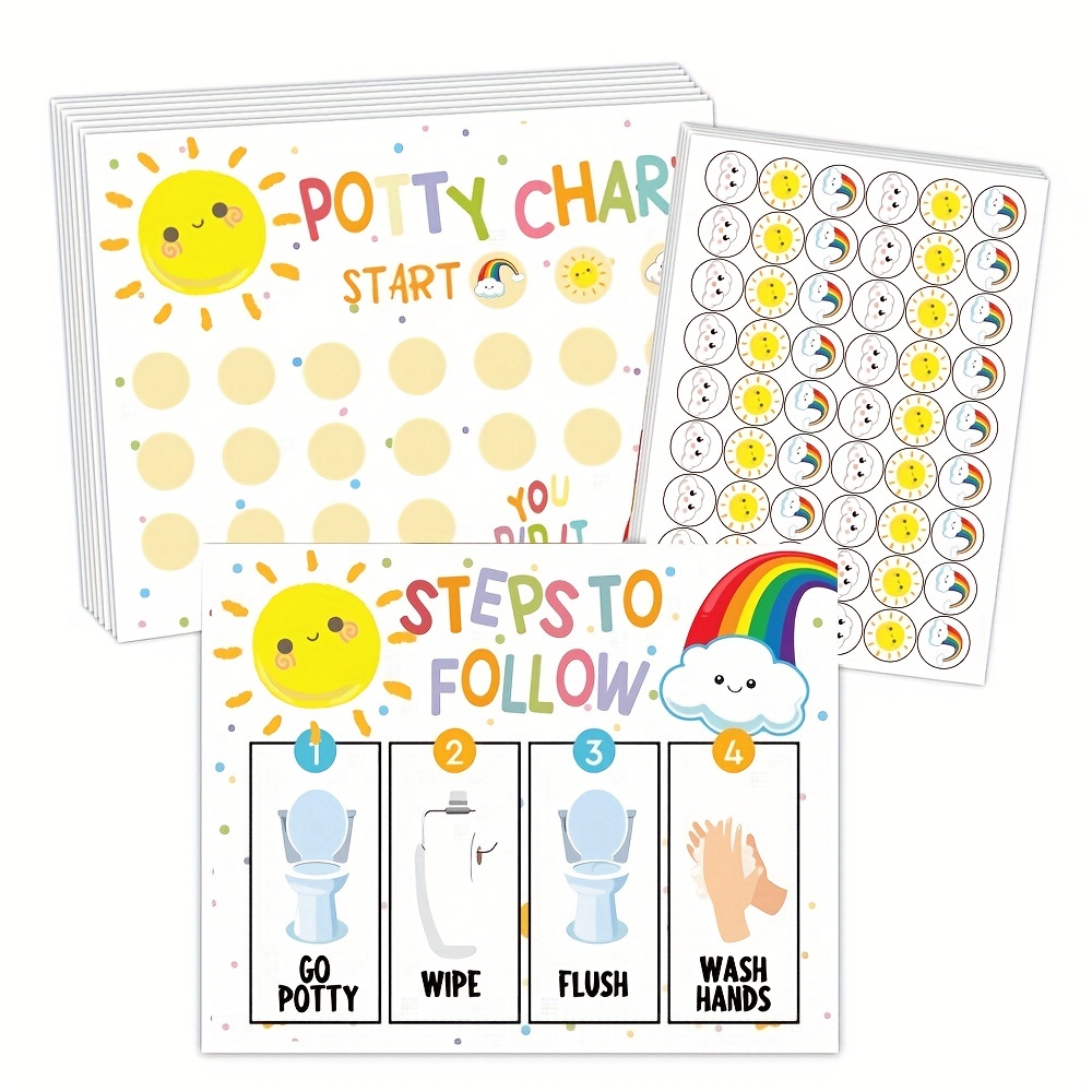10/20pcs Potty Training Stickers, Potty Stickers, Reusable Potty Training  Reveal Stickers, Potty Training Seat Stickers, Color Changing Sticker, Toile