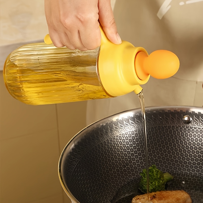 Oil Bottle Glass Olive Oil Dispenser Bottle For Kitchen With Brush