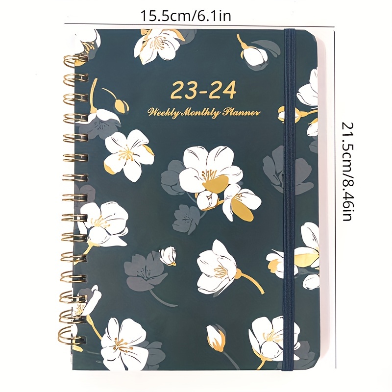 2024 A5 English Calendar Planner Notebook Weekly Monthly - Temu