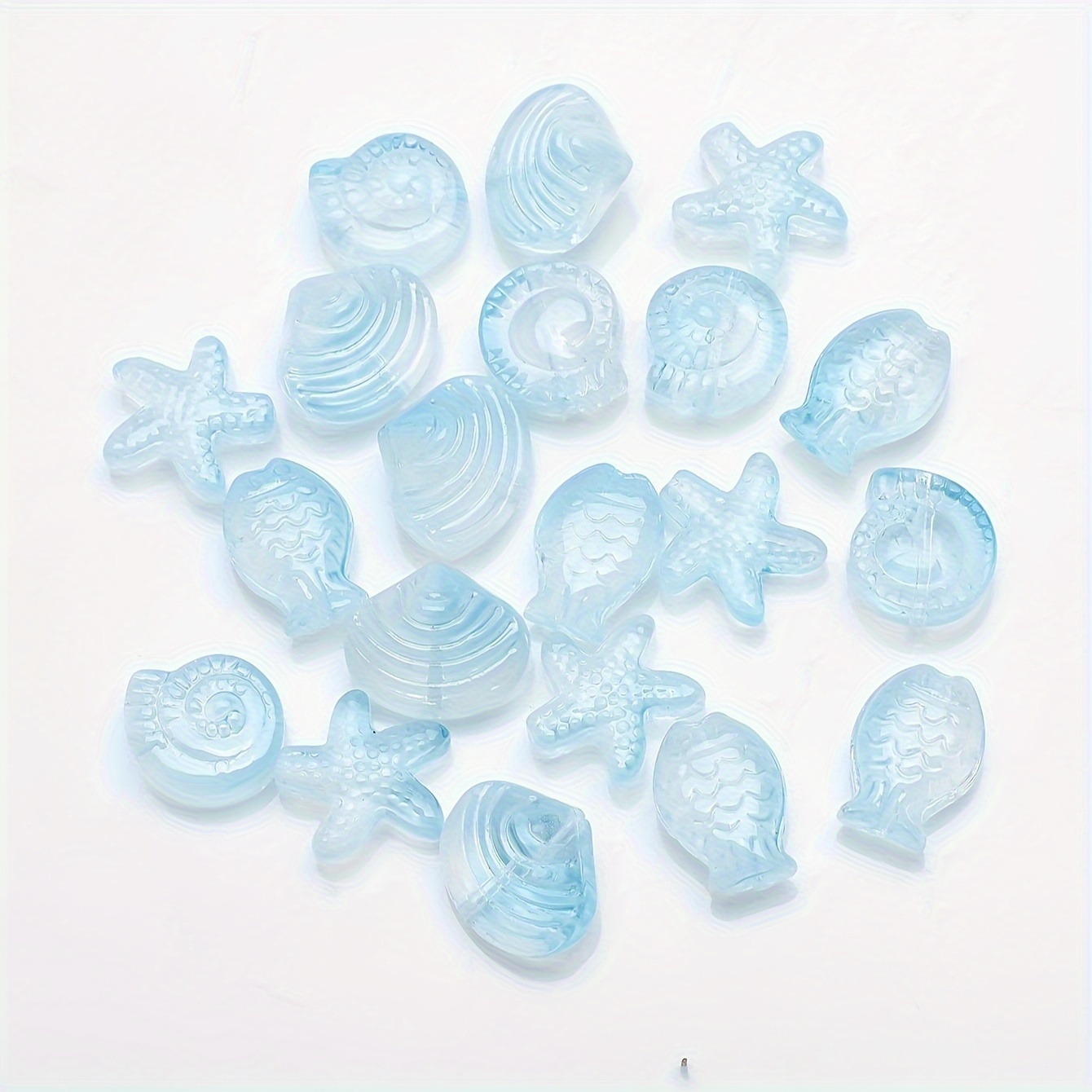 Shell Glass Stones (Per Pack) Craft Supplies