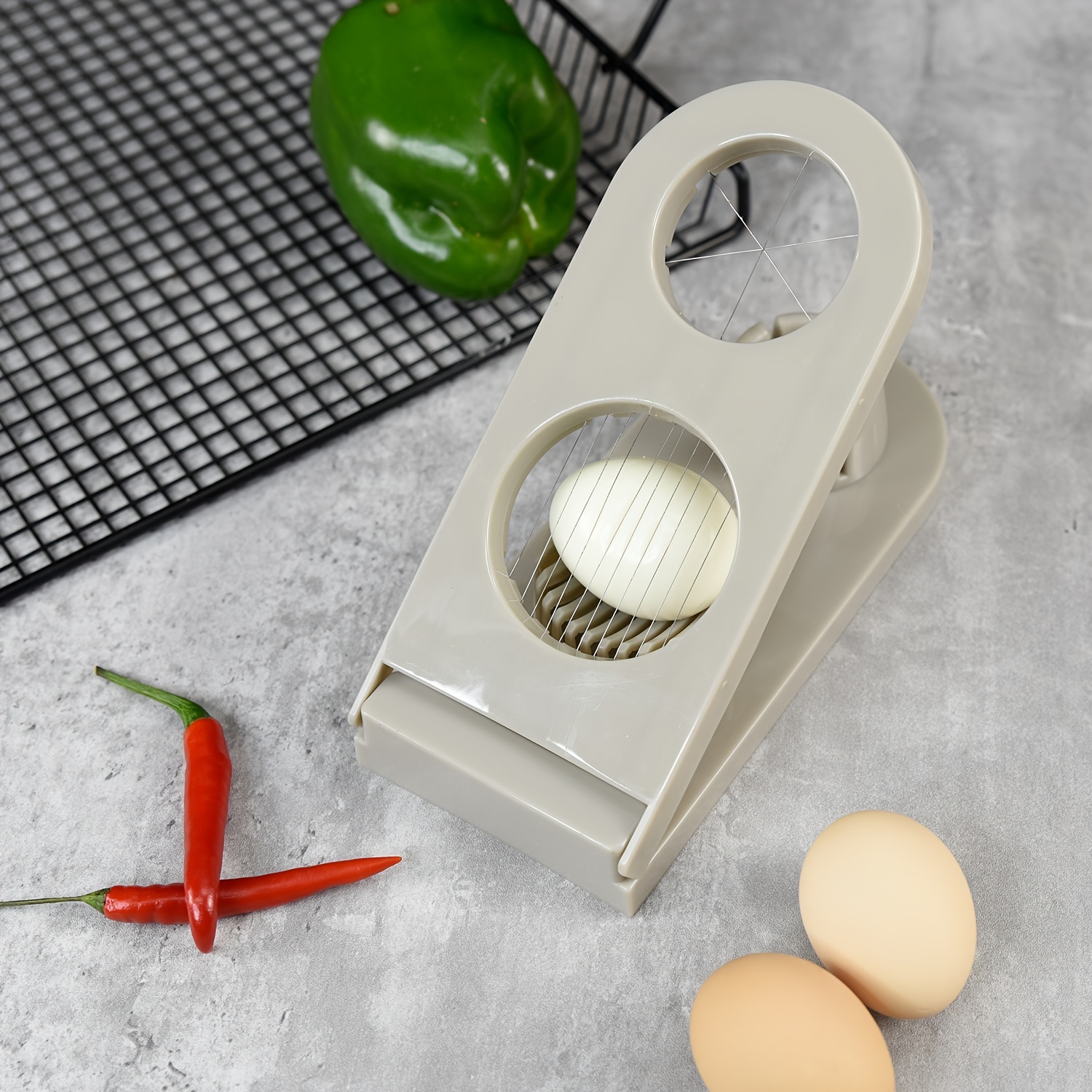 Egg Slicer Dicer For Hard Boiled Eggs Stainless Steel Blades