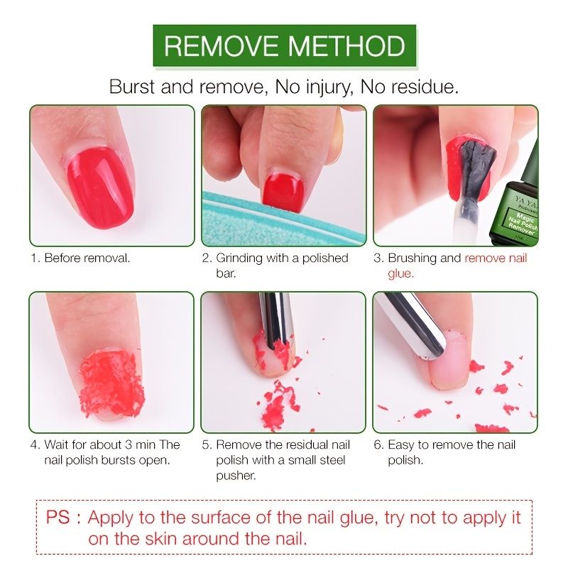 Nail Polish Remover Magic Soak Off Gel Nail Polish Remover Quick  Professional Nail Polish Remover For Natural - Beauty & Personal Care - Temu