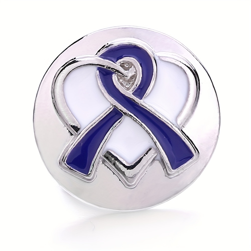 1pc Ribbon Round Button 18mm Drill Buckle Bangle DIY Accessories