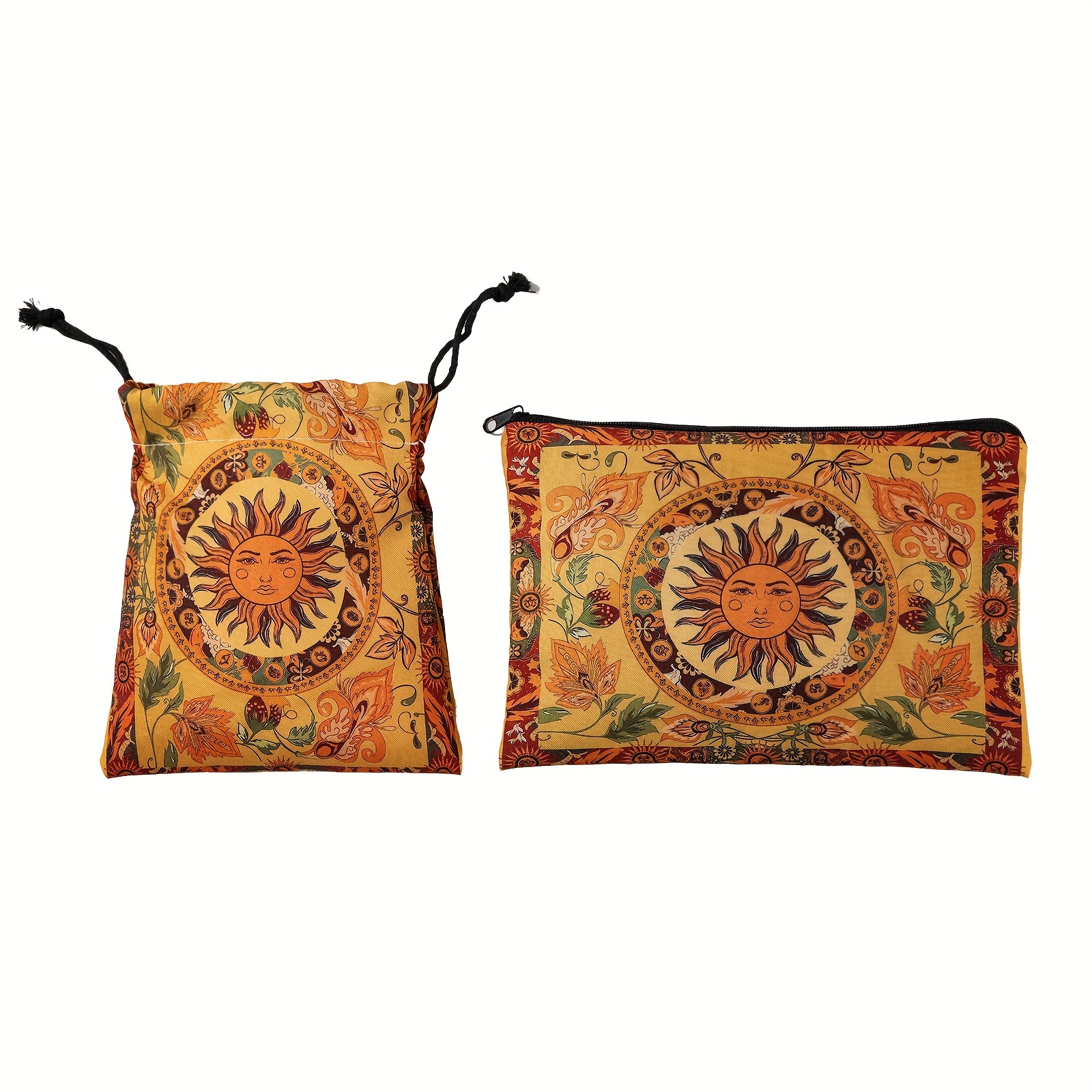 2pcs Makeup Bag Set With Sun Print Design