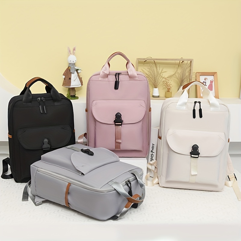 Color Contrast Laptop Backpack, Fashion Preppy Style School Bookbag, Casual  Versatile Nylon Travel Rucksack - Temu