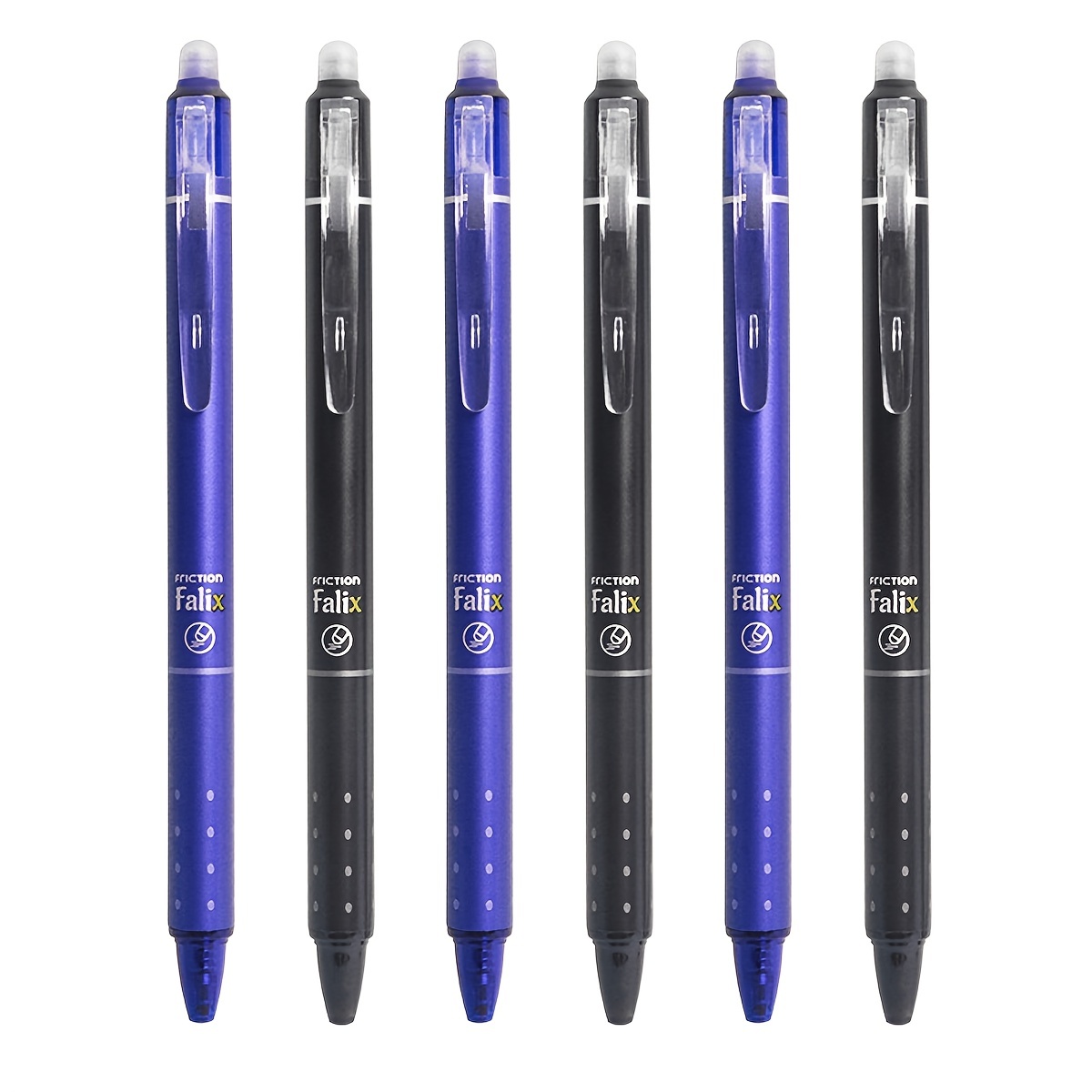 (Black) - Pilot FriXion Retractable 0.7mm Heat Erasable Multi Purpose Pens Refills Set (Black)