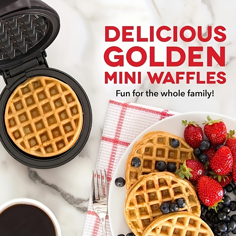 Mini Waffle Maker Machine Chaffle Maker Non-Stick Surface Compact Design