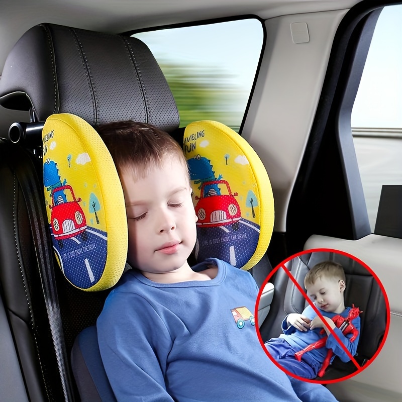 Almohada de seguridad para cinturón de seguridad de coche de bebé, Protector  de cuello de dibujos animados para niños, reposacabezas de cabeza de coche,  almohada Surpport Dinosaur Bear Crocodile - AliExpress