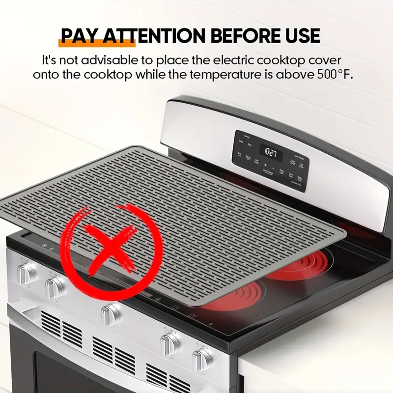 1pc Silicone Electric Stove Cover Mat, 28x20 Electric Stove Top