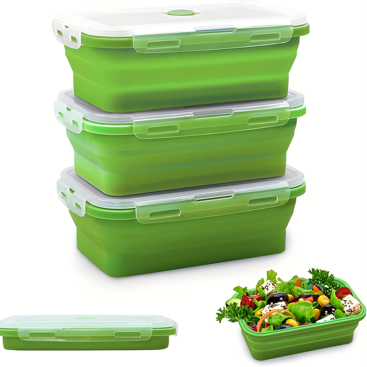 Collapsible Silicone Food Containers Bpa Free Microwave - Temu