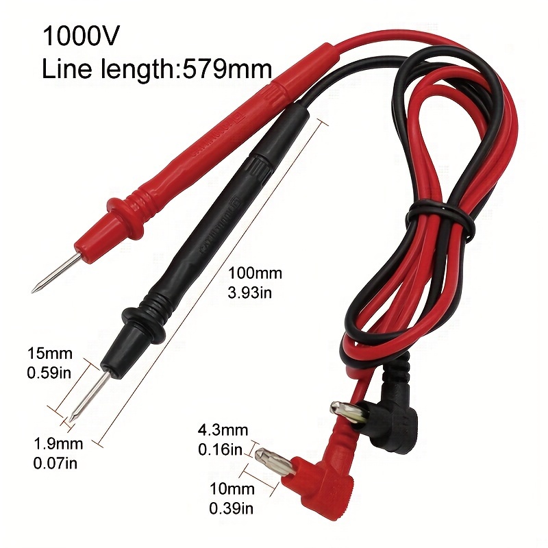 multimeter test wire leads pen 1000v 10a for a830l dt830b 9205a multimeter small probe wire connection wire meter rod pen details 0