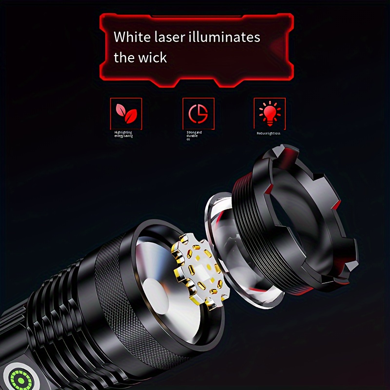 Infinite Dimming Led Flashlight Aluminum Alloy Usb - Temu