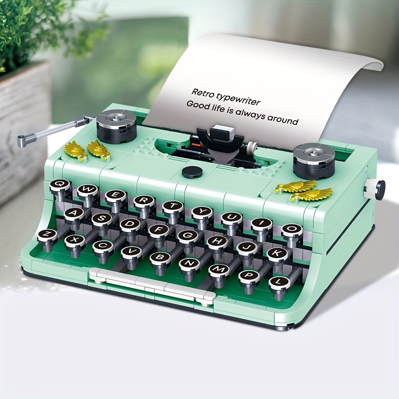 DHODNQP 820PCS Ideas Retro Typewriter Building Blocks Toys Model,Classic  Printer Models Building Set,Best Nostalgic Gift for 6+ Year Old Kids or
