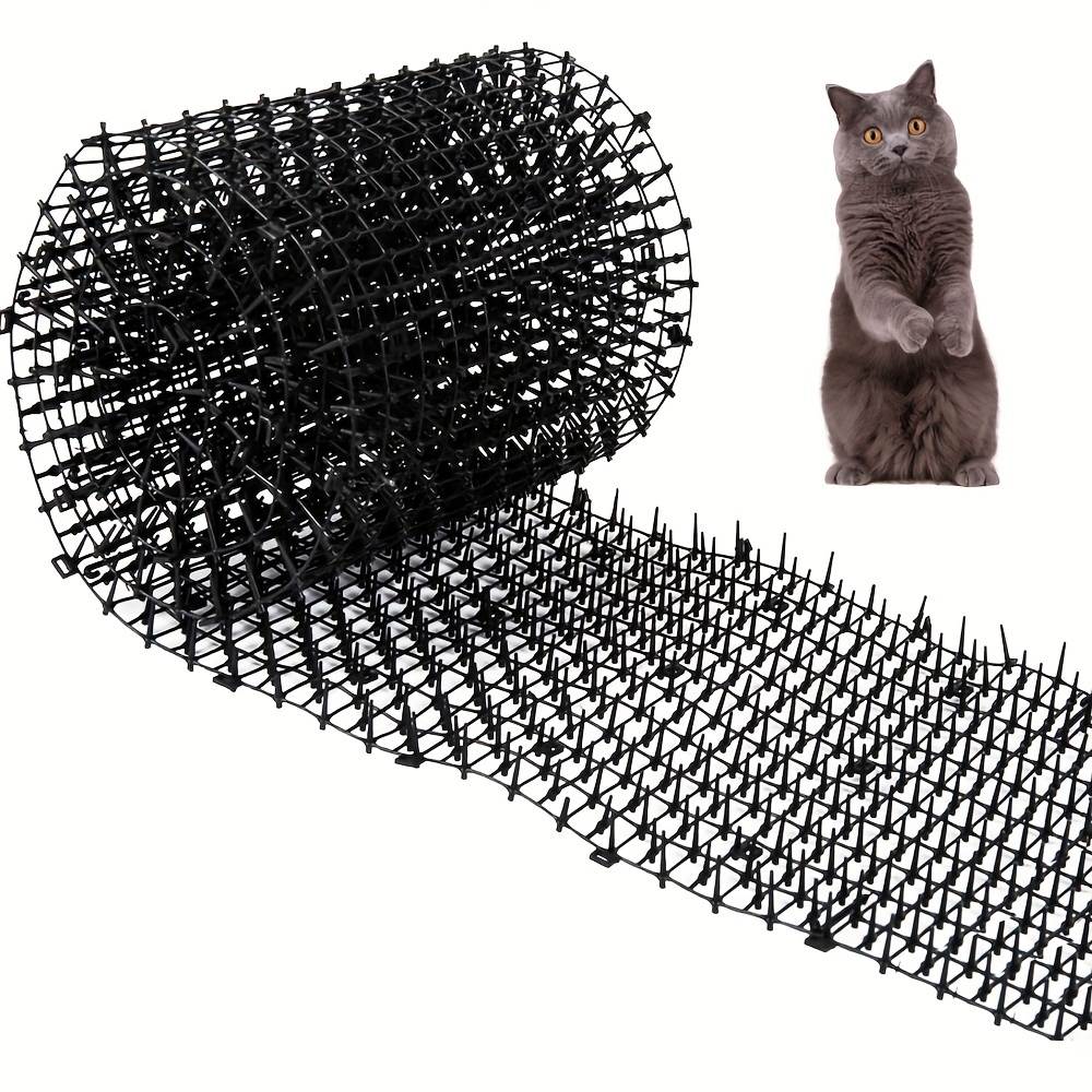 Tapete para gatos anti gatos con púas, 198.12x27.94 cm, repelente de gatos  para exteriores, suministros para disuadir gatos