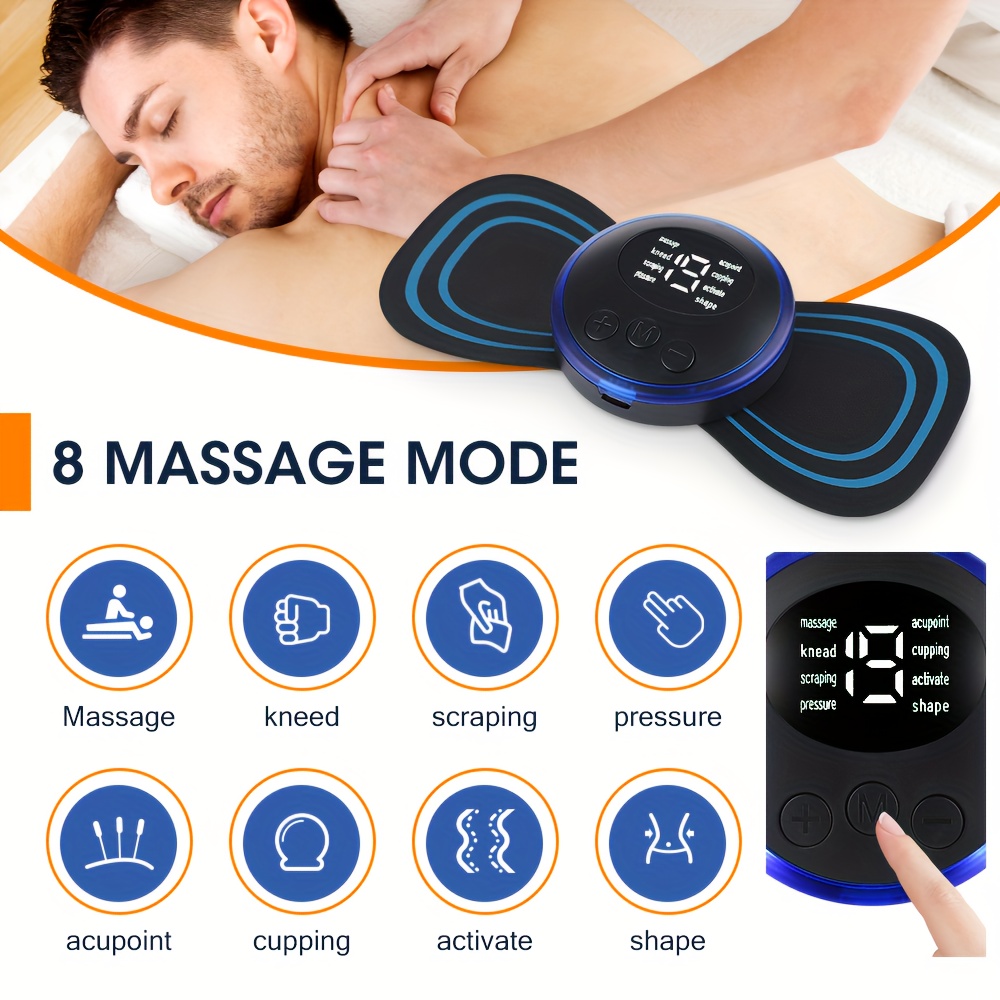 Portable Electric Neck Massager Back Cervical Vertebra Stimulator Massage  Device