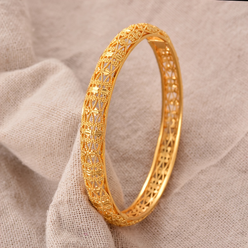  Letter S Bracelet Gold Color Bangles for Women Accessories  Bride Wedding Bracelets Indian/Ethiopian/France/Dubai Jewelry Gifts :  Clothing, Shoes & Jewelry