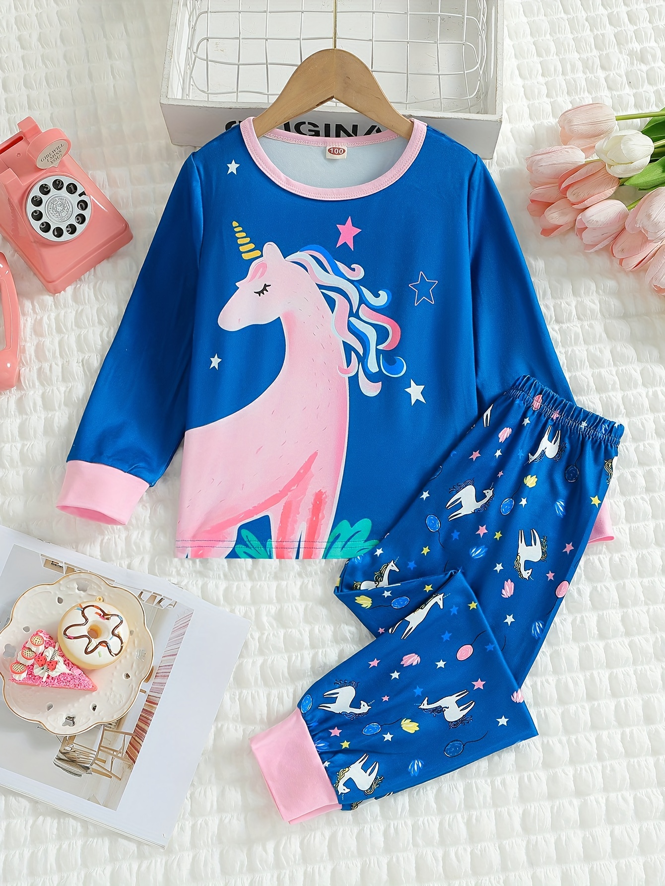 Blue Unicorns Pajama Pants