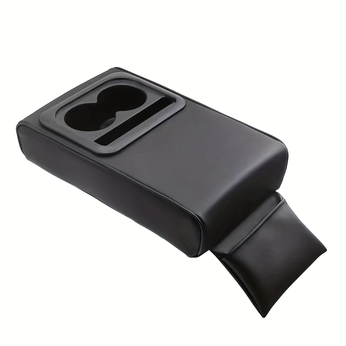 Car Black Central Console Armrest Storage Case with Water Cup