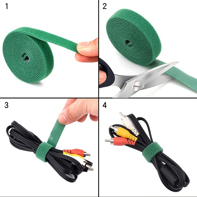 Strap Adhesive Fastener Tape Cable Ties Reusable Double Side Hook