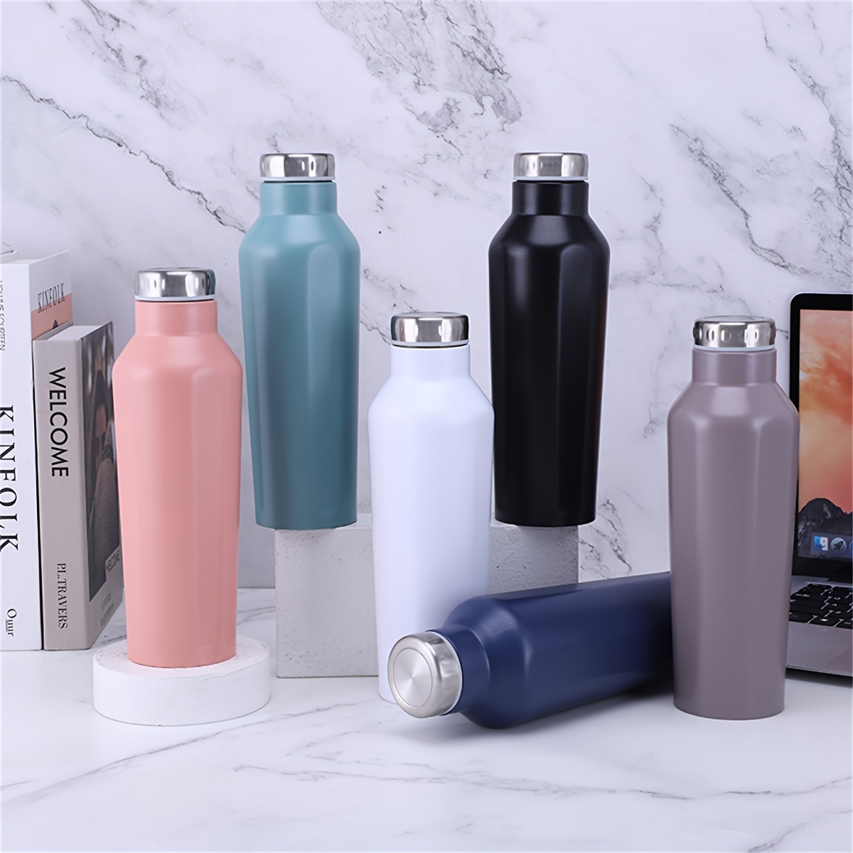 Stainless Steel Double Layer Vacuum Cup, Portable Handheld Insulated Small  Water Bottles For School Sports Travel - Temu