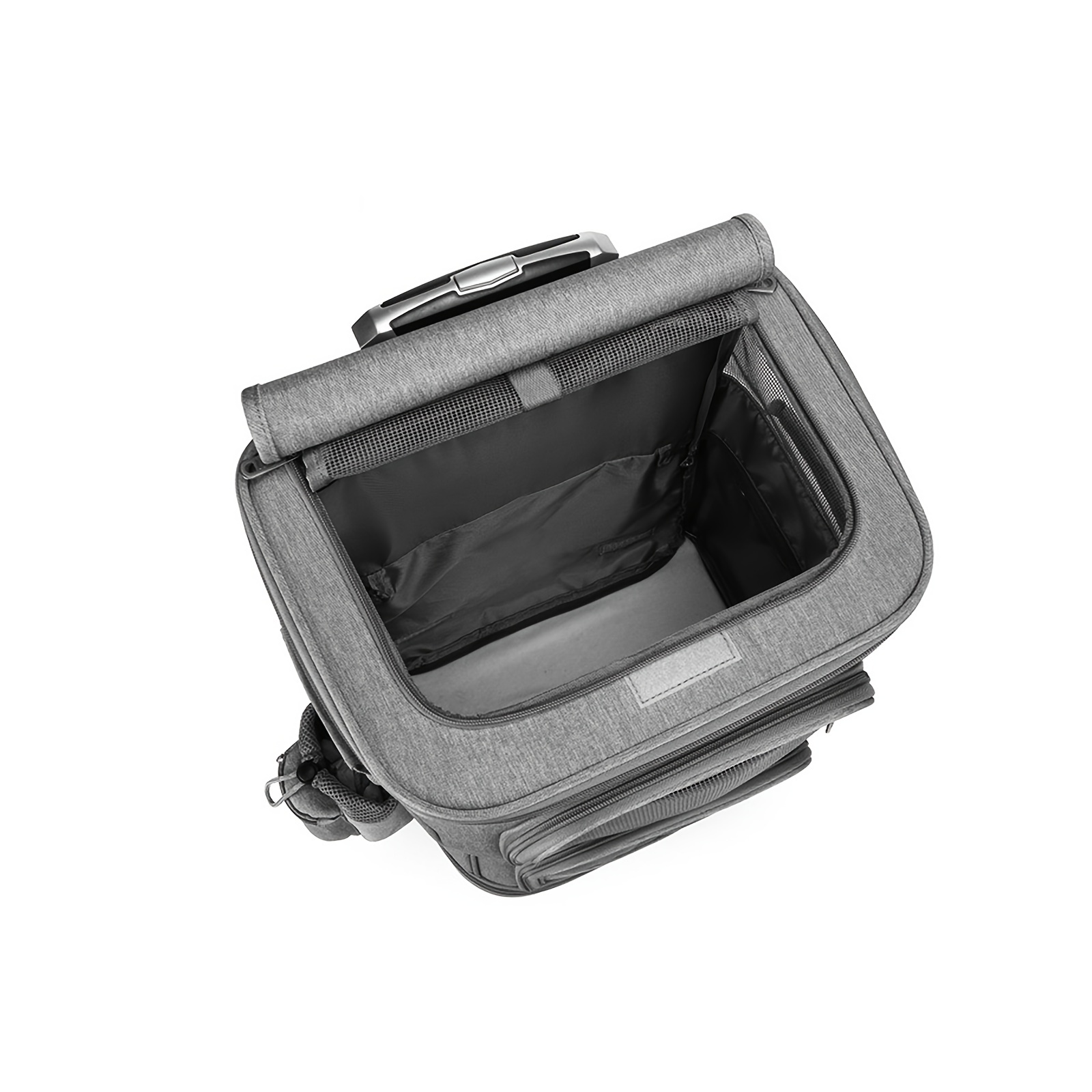 Rolling Pet Carrier For Dogs: 2 Compartments Wheels For - Temu