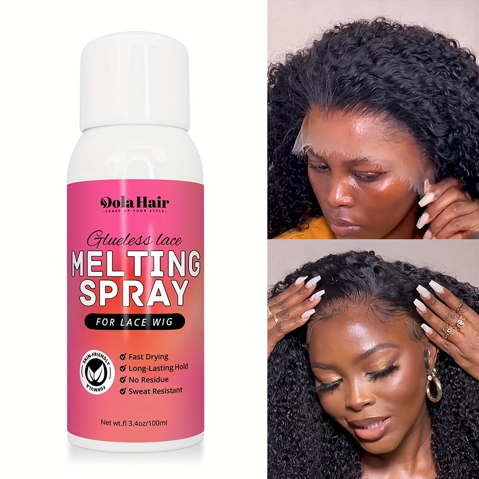 

Lace Melting And Holding Spray Glue-less Hair Adhesive For Wigs, Lace Bond Adhesive Spray Wig Spray For Closure Wigs Closure Front Extensions, Strong Natural Finishing Hold With Control