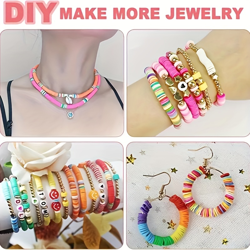 Deinduser 6000 Pcs Bracelet Making Kit for Beginner, Clay Beads for Preppy,  Bracelets, Beads for Jewelry Making, Jewelry Making Kit, Teen Girl Gifts