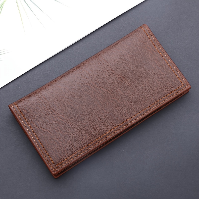 Men's Leather Wallet ID Credit Card Holder Purse Clutch Thin Mini