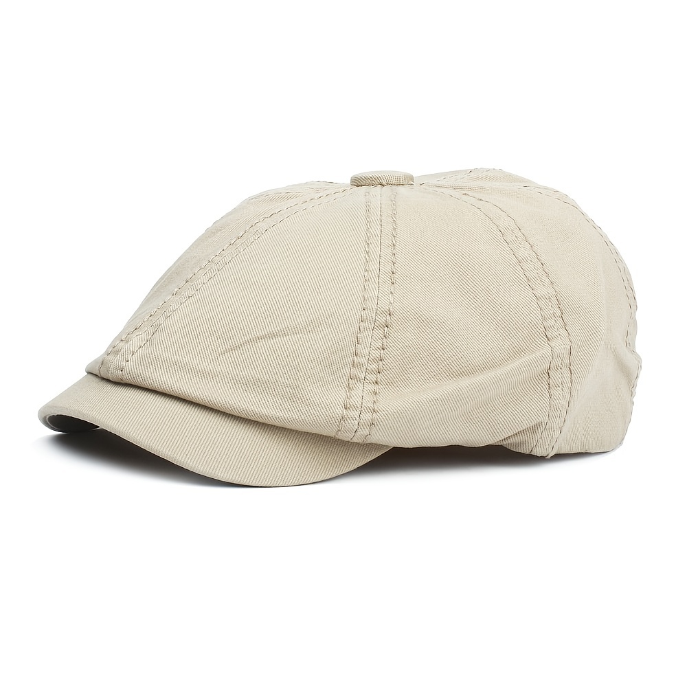 Men's British Retro Flat Solid Cap