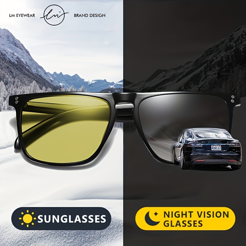 1pc Mens Polarized Photochromic Fashion Glasses Day And Night Driving Night  Vision Fishing Fashion Glasses, Shop On Temu And start Saving
