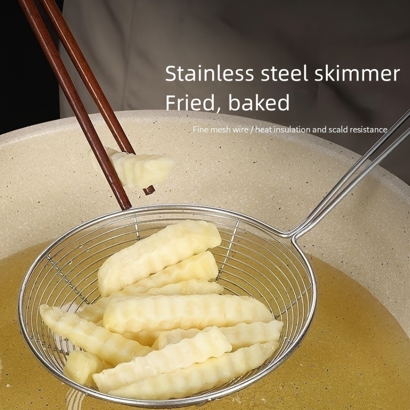 Strainer Spoon Solid Stainless Steel Spider Strainer Skimmer - Temu