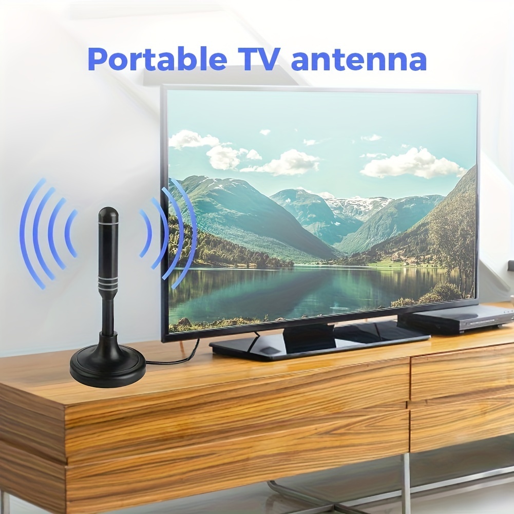  Antena de TV digital HD amplificada, antena de TV para  interiores de largo alcance de 3000 millas, compatible con 4K 1080P y casi  todos los televisores más antiguos, antena de TV