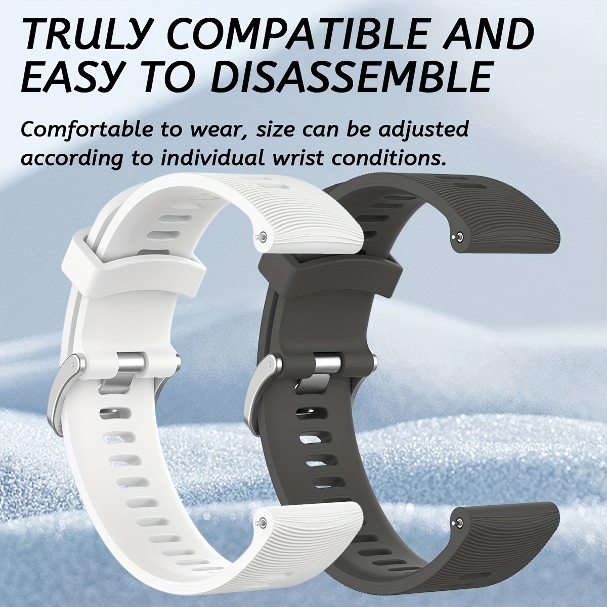 Bracelet Silicone Garmin Vivoactive 3 - Blanc - 42mm