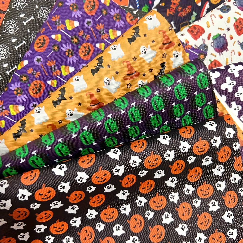 Halloween Faux Leather Sheets Festival Party Decor Vinyl - Temu