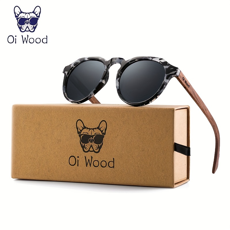 

Wood Fashion Glasses Women Men's Glasses Walnut Wood Round Eyeglasses Red Lenstortoise Shell Frames