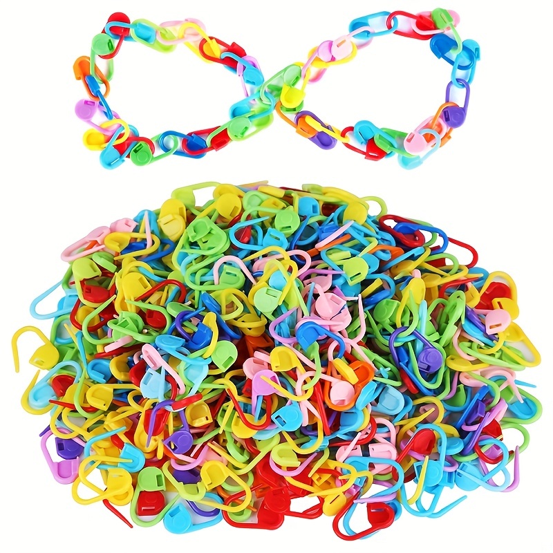 120 lot Multicolor Knitting Stitch Markers Rings Crocheting