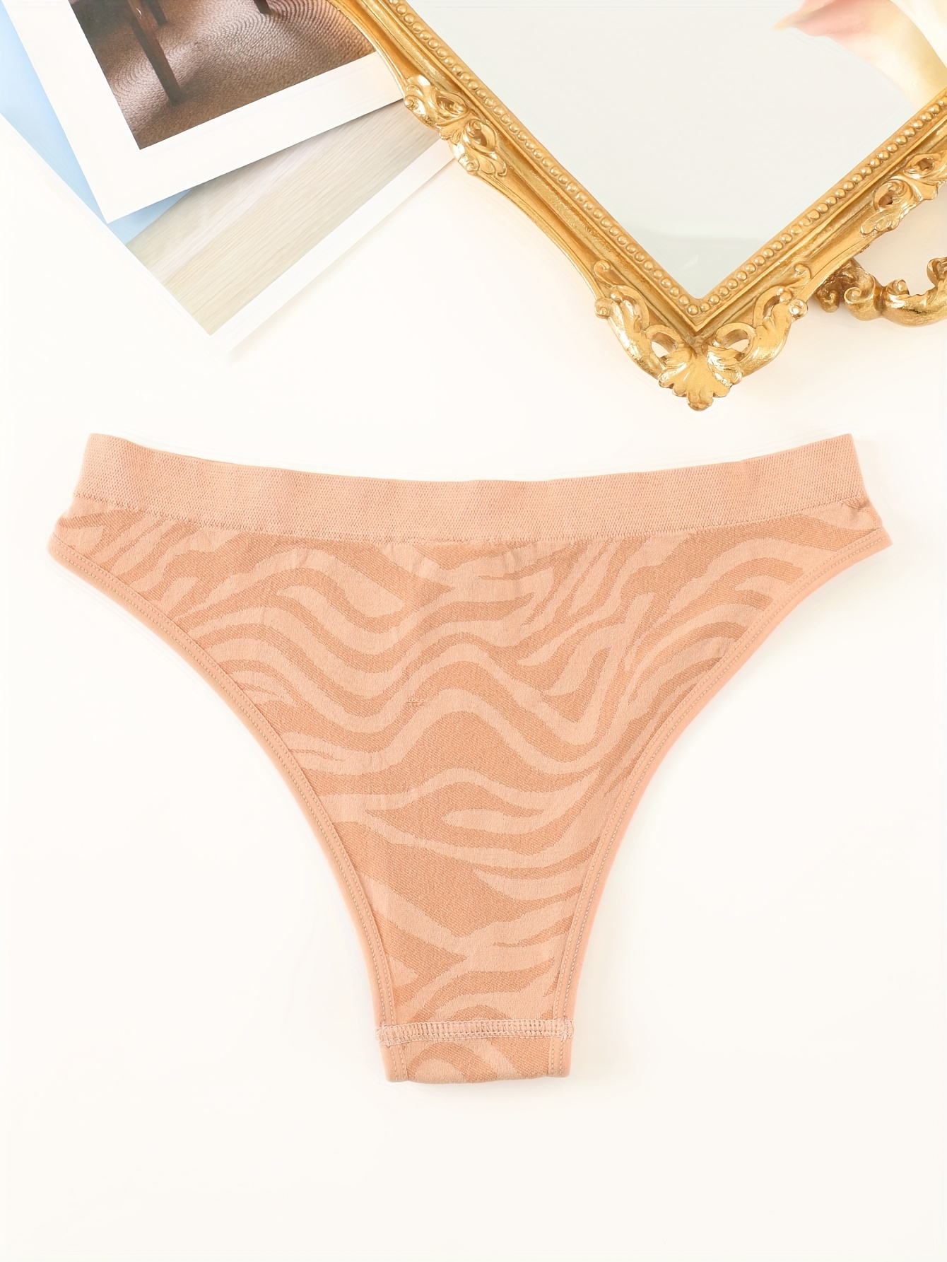 Irregular Striped Panties Comfy Breathable Stretchy - Temu Australia