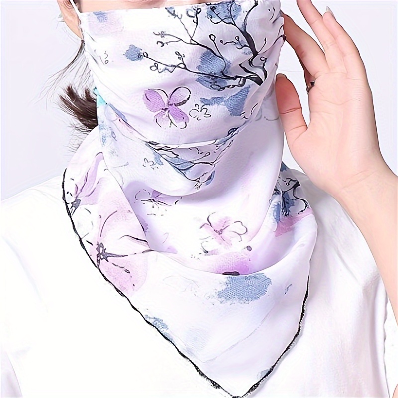 Sunscreen Face Mask Women's Fashion Printed Neck Gaiter - Temu