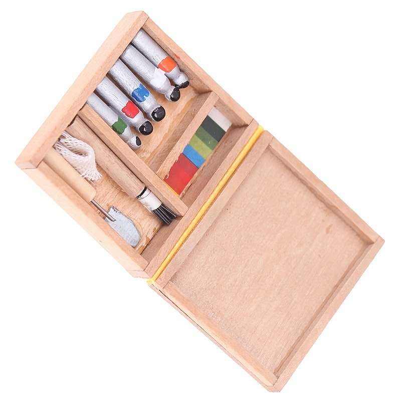 Dollhouse Painting Supplies, Miniature Studio Paintbox