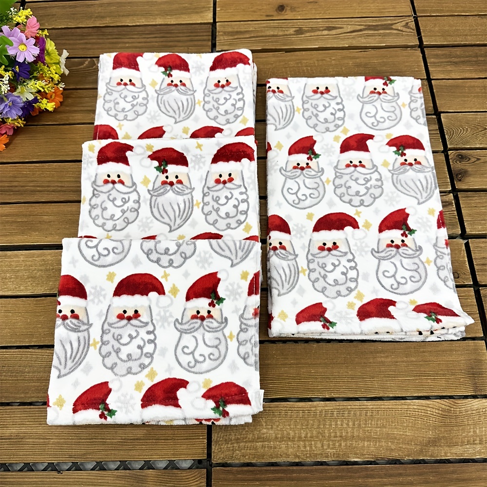 Christmas Gnomes Kitchen Towels, Christmas Towels, Microfiber