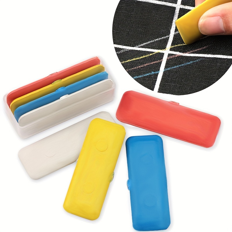 [2 Pack] Fabric Chalk Markers for Sewing and Quilting - Refillable Chalk  Pencils - White Sewing Chalk for Fabric for Easy and Consistent Erasable