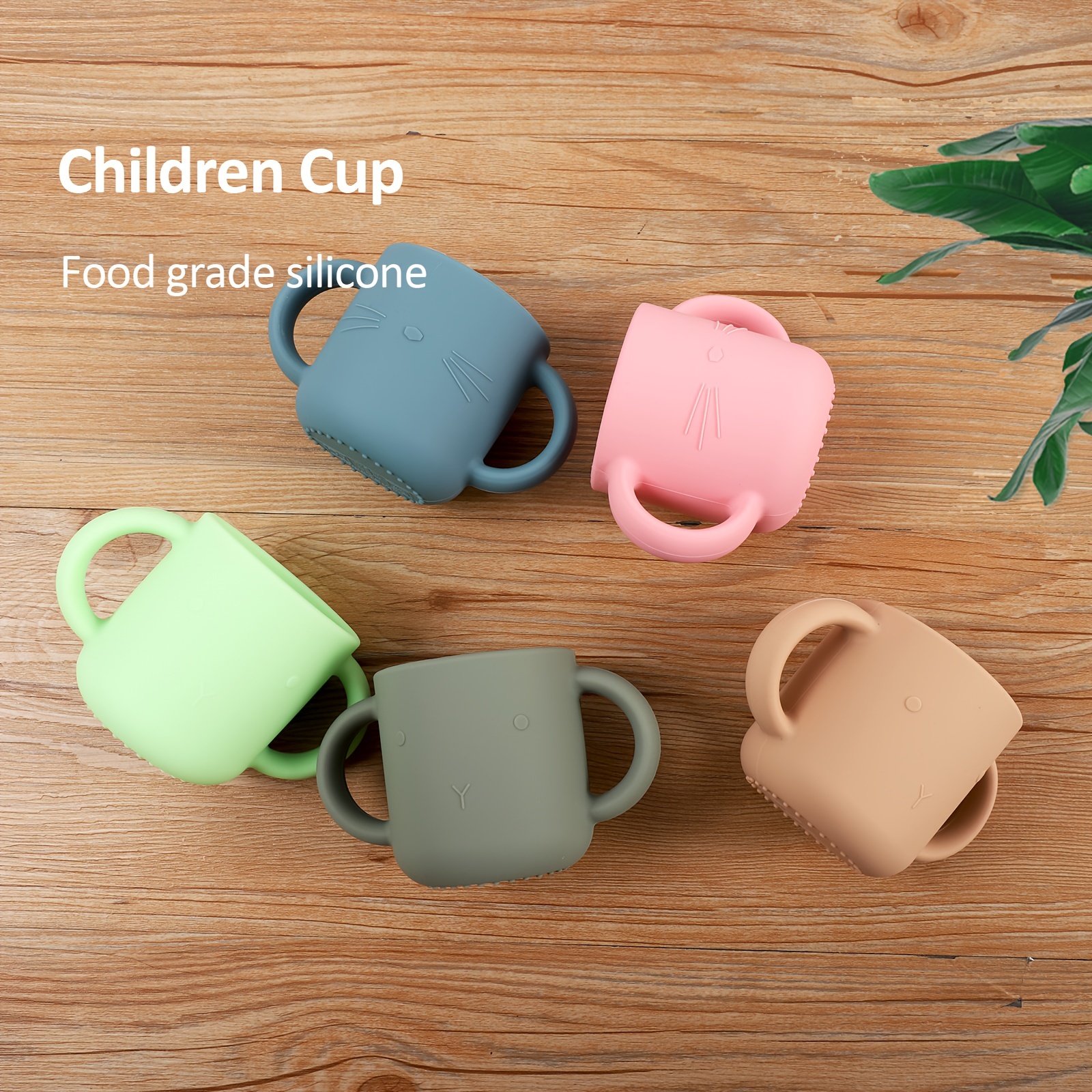 Custom Name Silicone Baby Snack Cup With Handle, No Spill