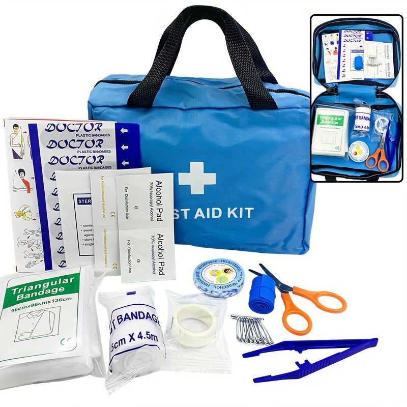 First Aid Kit, Waterproof First Aid Kit, Mini First Aid Bag for Hiking,  Outdoor, Bicycle & Travel Accessories for First Aid of Most Common  Emergencies According to DIN 13167 : : Sports