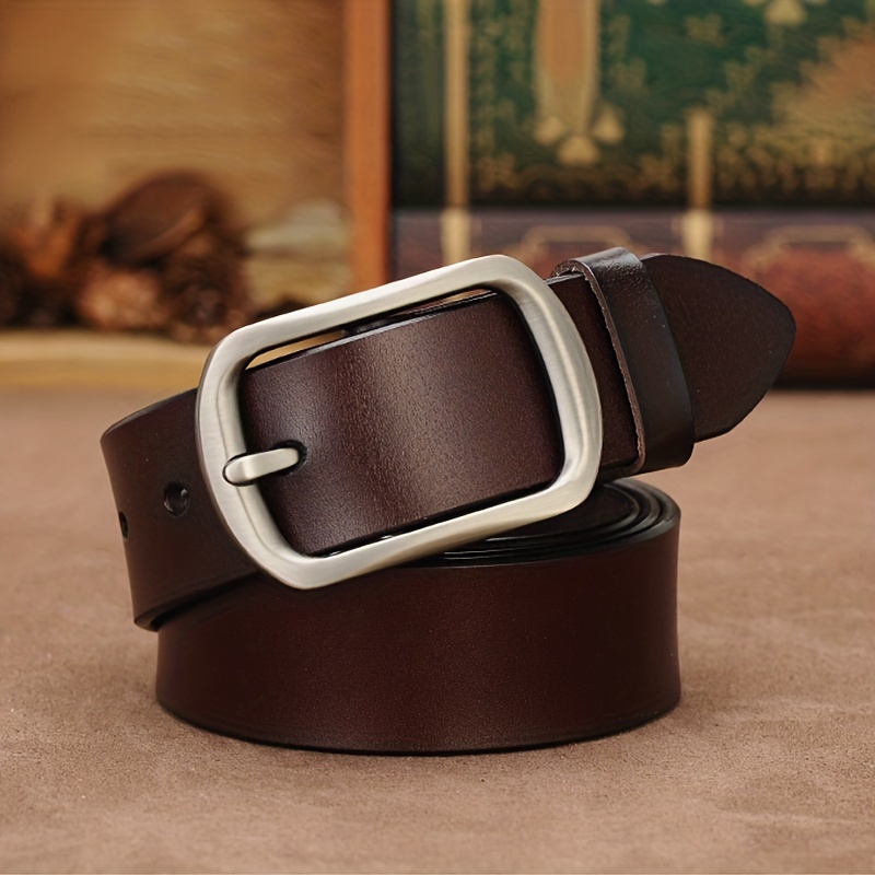 Classic Lock Buckle Pu Wide Belts Elegant Solid Color - Temu