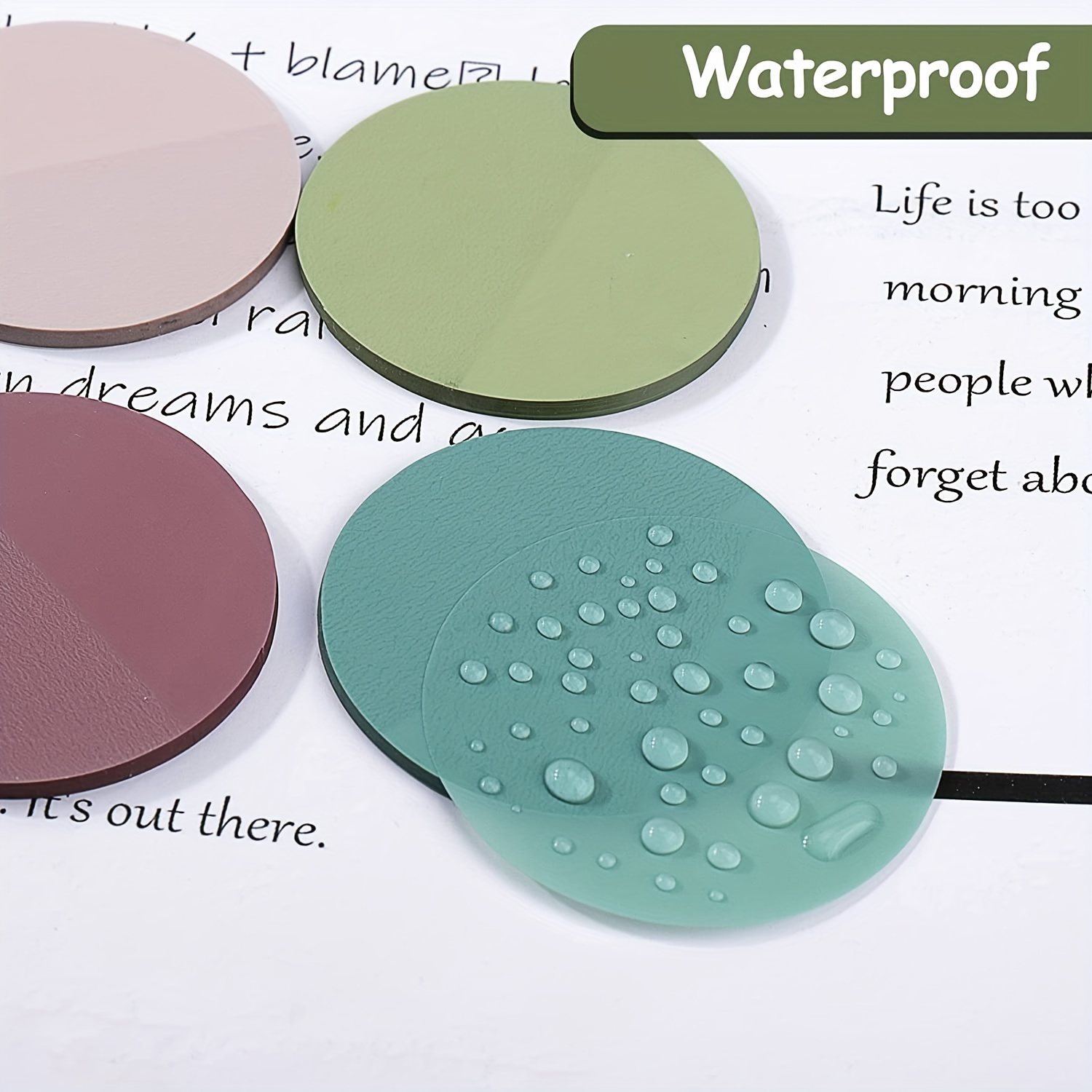 Transparent Sticky Notes Morandi Cute Round Clear Waterproof - Temu