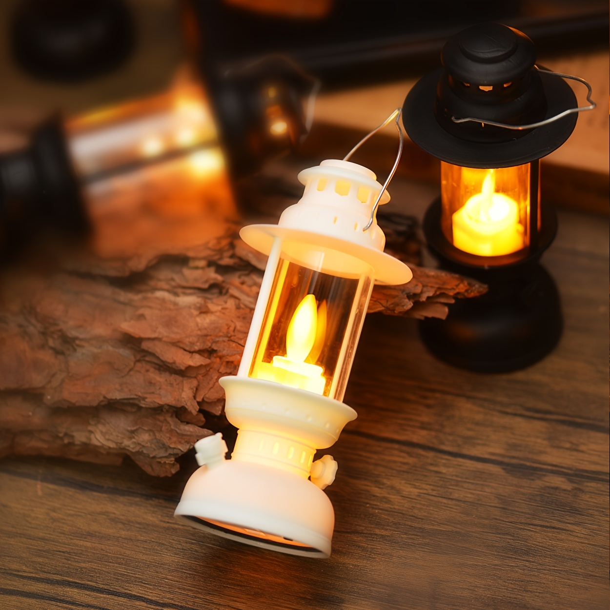 Retro Led Kerosene Lamp Night Light Table Lamp Bedside Light - Temu