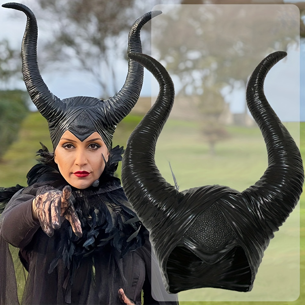 Mascara De Látex Demonio Vikingo Premium Cuernos Halloween